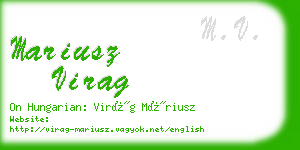 mariusz virag business card